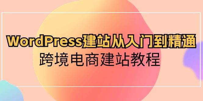 WordPress建站从入门到精通,跨境电商建站教程-91搞钱