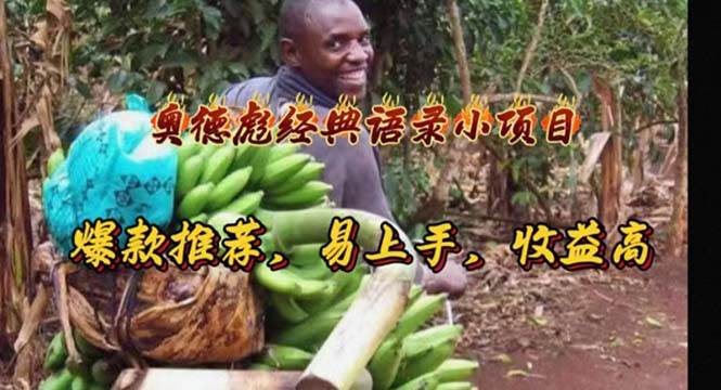 奥德彪经典语录小项目，爆款推荐，易上手，收益高-91搞钱