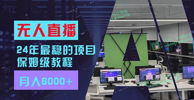 24年最稳项目“无人直播”玩法,每月躺赚6000+,有手就会,新手福音-91搞钱